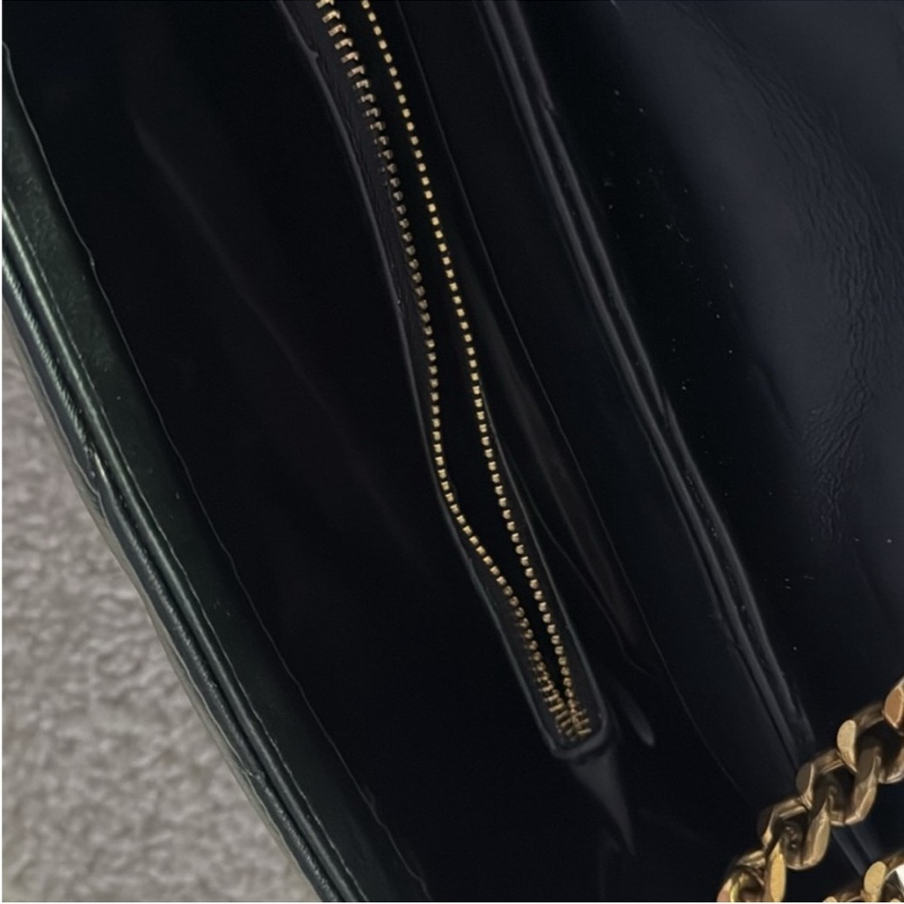 Black Chevron Leather Crossbody - Picture 3 of 8